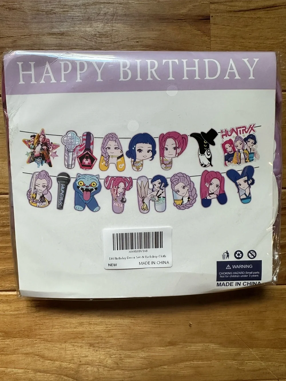 Demon Hunters Character Happy Birthday Party Kit